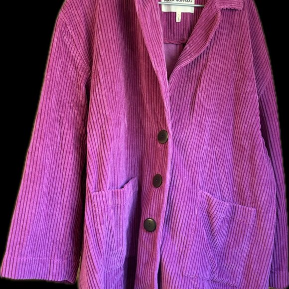 Fatima Jacket in Raspberry Corduroy - Picture 4 of 5